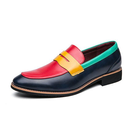 Zapatos de cuero británicos para hombre, estilo casual y elegante