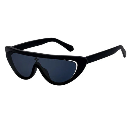 Gafas de sol de fiesta de una pieza con forma de ojo de gato para mujer, marca de lujo, con protección UV400, estilo punk Y2K, a la moda - tugranalmacen.com