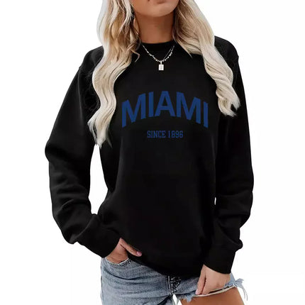 Sudadera cuello redondo estampado MIAMI - tugranalmacen.com