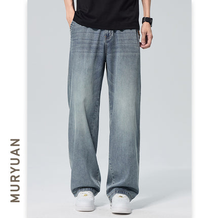 Pantalones de lino para hombre corte recto y ajuste suelto