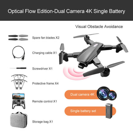 Dron R20 con GPS y cámara HD dual 4K-6K + seguimiento