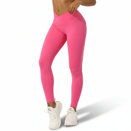 Pantalones de yoga corte en V cruzado