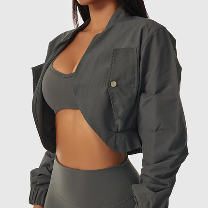 Chaqueta deportiva de manga larga y secado rápido de mujer