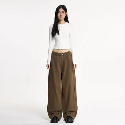 Pantalones vaqueros holgados informales para mujer f.seo - tugranalmacen.com