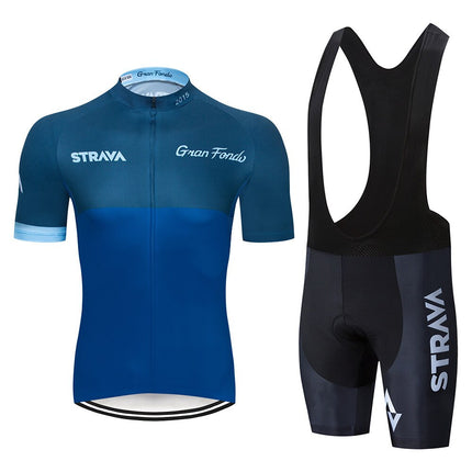 Conjunto de ciclismo de verano STRAVA Pro Team con badana de gel