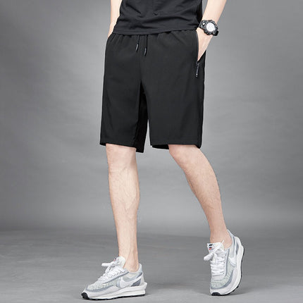 Pantalones cortos de seda de hielo para hombre verano