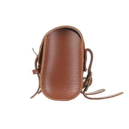 Retro PU Leather Waterproof Hanging Tail Cushion Bag Cycling Equipment Bicycle Handlebar Bag - tugranalmacen.com