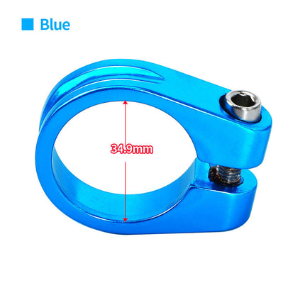 Abrazadera de aluminio para tija de bicicleta en varios colores