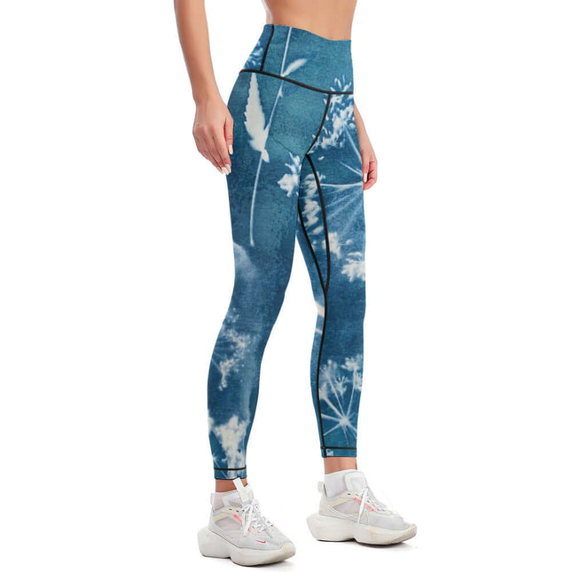 Leggins de yoga Blue Flower
