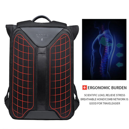 New BANGE Backpack Men's Casual Business Backpack Travel Large Capacity Backpack Student Schoolbag Backpack - tugranalmacen.com