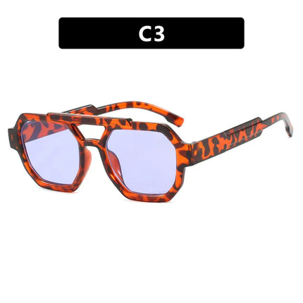 Nuevas gafas de sol poligonales de doble haz personalizadas - tugranalmacen.com