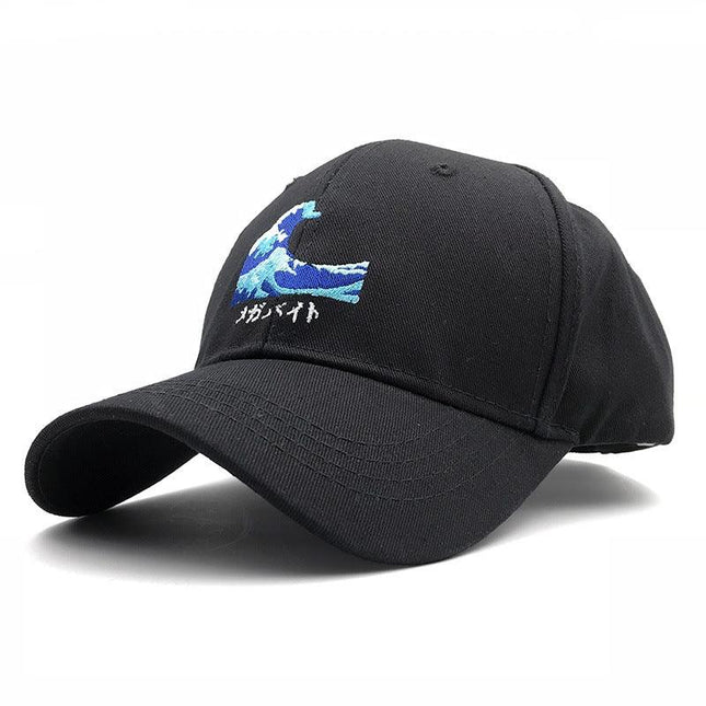 Gorra de béisbol con ondas bordadas, creativa, estilo casual, para parejas, tendencia de gorra de pico de pato. - tugranalmacen.com
