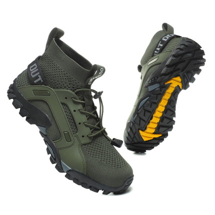 Zapatos de montaña para hombre con ajuste elástico transpirables