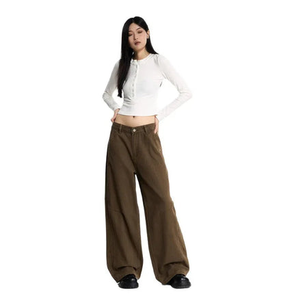 Pantalones vaqueros holgados informales para mujer f.seo - tugranalmacen.com