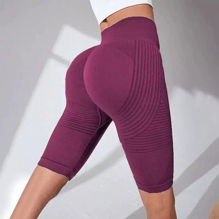 Seamless Butt-Lifting Fitness Pants with Tummy Control and High Waist Peach Bottom Yoga Shorts - tugranalmacen.com