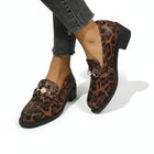 Mocasines con tacón de bloque en color clásico