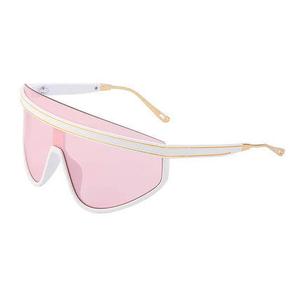 Personalized Large Frame One-Piece Lens Sunscreen Sunglasses For Women High Sense Windproof Ins Sunglasses - tugranalmacen.com