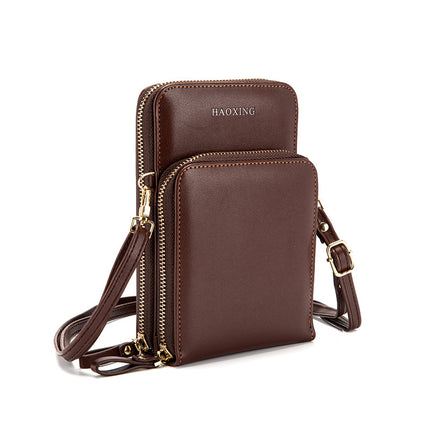 Bolso de cuero PU impermeable negro para hombre