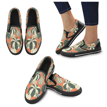 Zapatillas Slip-On Deco estampado floral tropical mujer, multicolor, tela, casual