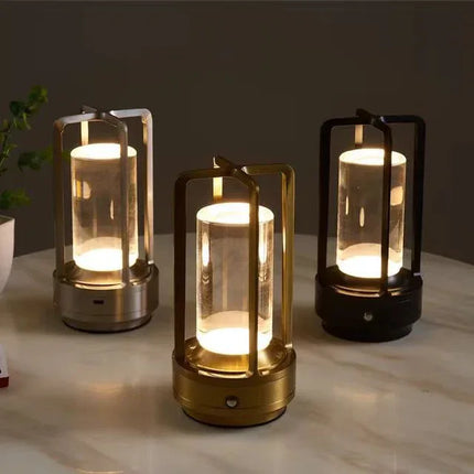 Lámpara de escritorio decorativa, carga USB y botón táctil on-off - tugranalmacen.com