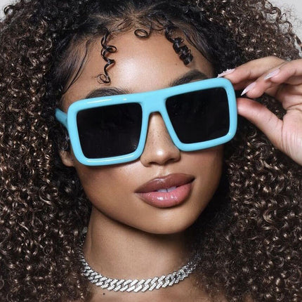Gafas de sol cuadradas retro con protección UV