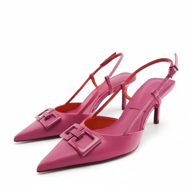 Sandalias Pinky Stilletto de tacón alto en color rosa