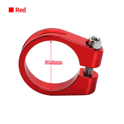 Abrazadera de aluminio para tija de bicicleta en varios colores