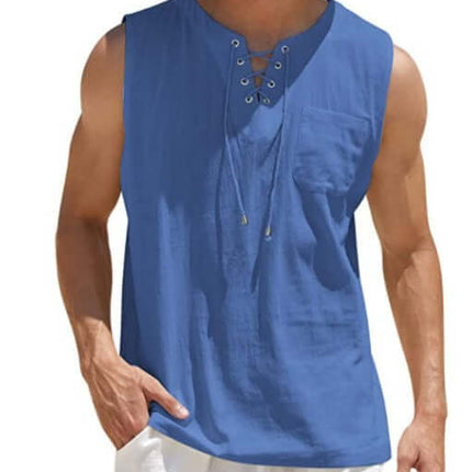 Camiseta sin mangas en algodón suave para hombre