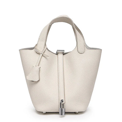 Head layer cowhide bucket bag women's leather high-end handbag - tugranalmacen.com