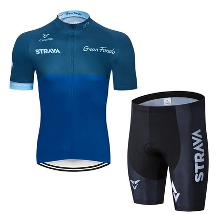 Conjunto de ciclismo de verano STRAVA Pro Team con badana de gel