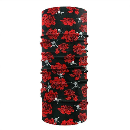 Bandana Multifuncional - Proteccion UV Deportiva Rojo-Negro