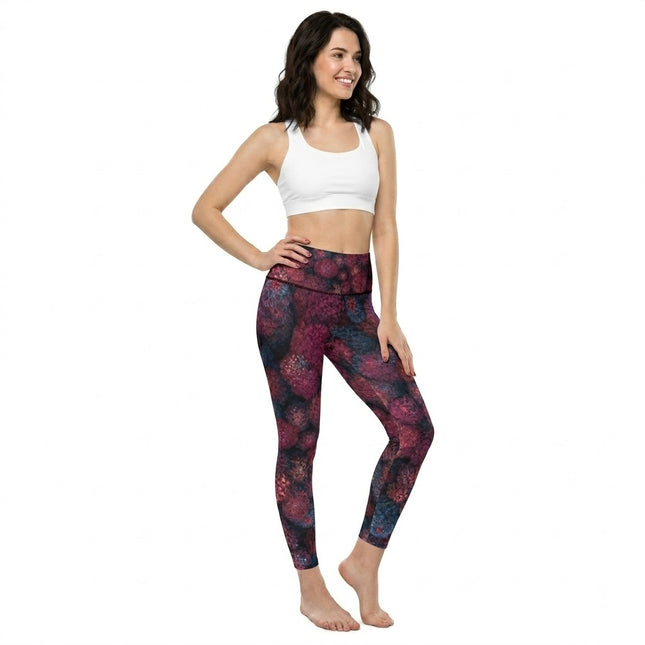 Leggings de mujer de cintura alta y estampado floral
