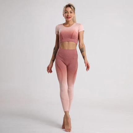 Traje de yoga de dos piezas sin costuras - tugranalmacen.com
