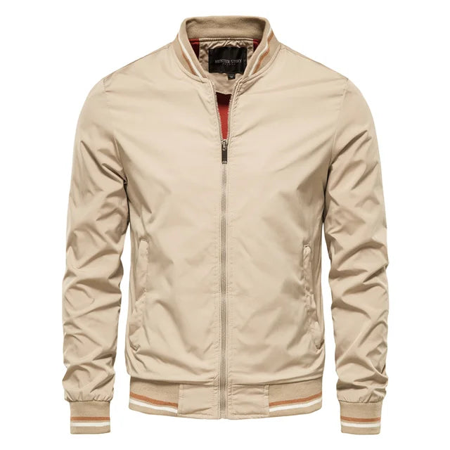 Chaqueta de béisbol para hombre color caqui