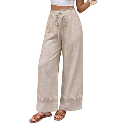 Pantalones rectos caqui con cinturón