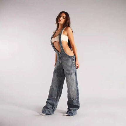 Peto Vaquero de Mujer con Espalda Descubierta -Estilo Urbano y Trendy Denim