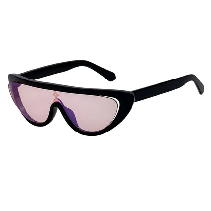 Gafas de sol de fiesta de una pieza con forma de ojo de gato para mujer, marca de lujo, con protección UV400, estilo punk Y2K, a la moda - tugranalmacen.com