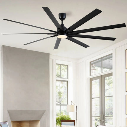 Ventilador de techo negro supergrande de 84 pulgadas con control remoto - tugranalmacen.com