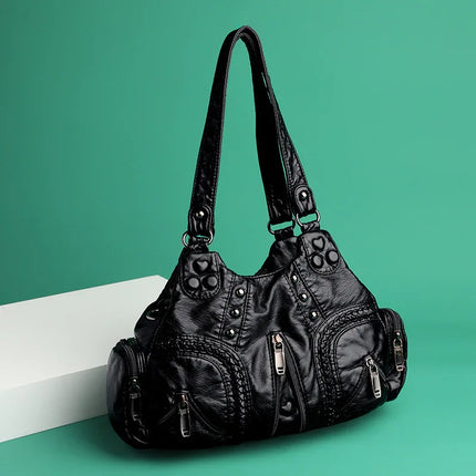 Vintage women's handbag large capacity single shoulder crossbody bag - tugranalmacen.com