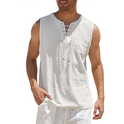Camiseta sin mangas en algodón suave para hombre