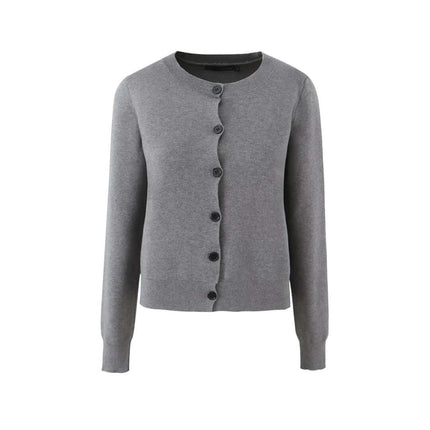 Cardigan gris de punto con botones