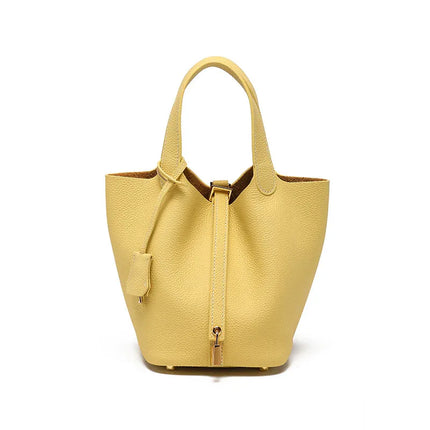 Head layer cowhide bucket bag women's leather high-end handbag - tugranalmacen.com