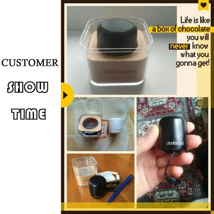 dodocool Loudspeaker Bluetooth Speaker Portable Stereo Handsfree Music Square Box Mini Wireless Speaker for Compute Phone PC - tugranalmacen.com
