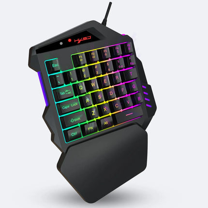 Teclado para juegos de una mano V500 con iluminación RGB y convertidor integrado compatible con consolas de juegos PS3 y PS4 - tugranalmacen.com