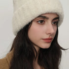 Gorro térmico de punto de color liso para mujer