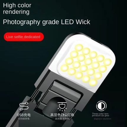 Palo selfie Bluetooth con luz tricolor y trípode extensible
