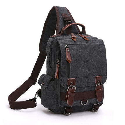 Mochila de lona versátil para viajes y escuela