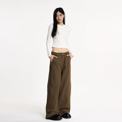 Pantalones vaqueros holgados informales para mujer f.seo - tugranalmacen.com