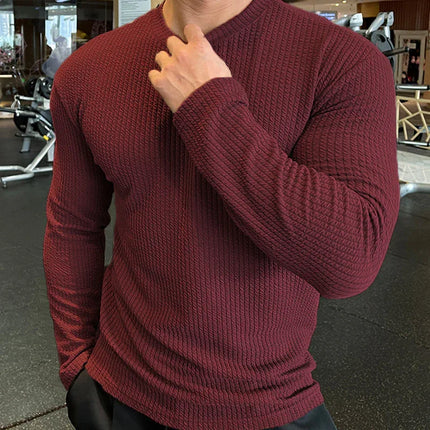 Fashion Knit Long Sleeve Top for Men Autumn/Winter Casual Sweater - tugranalmacen.com