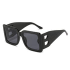 Gafas de sol cuadradas grandes con diseño cóncavo y protección UV